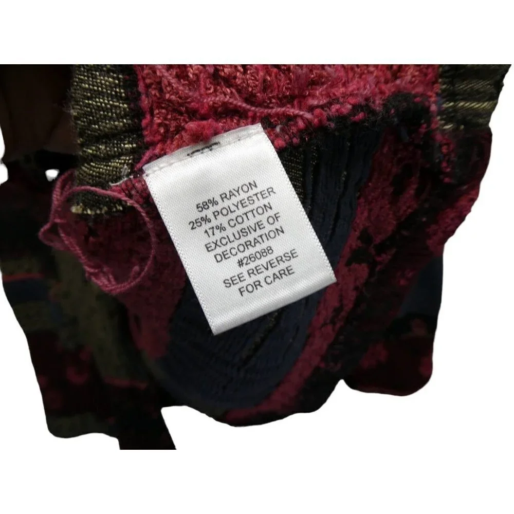 TravelSmith Patchwork Textured Jacket Button Front Cotton‎ Women's Large Petite - Picture 8 of 16